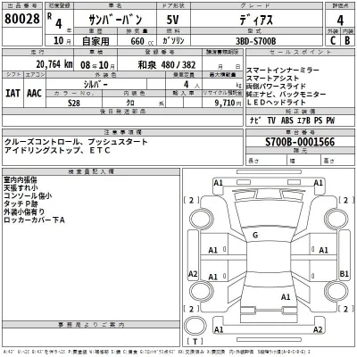 Subaru SAMBAR  с аукциона в Японии