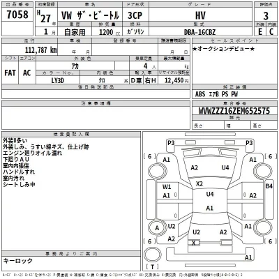 Volkswagen THE BEETLE  с аукциона в Японии