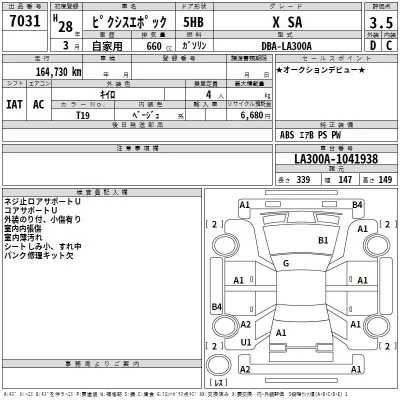 Toyota PIXIS EPOCH  с аукциона в Японии