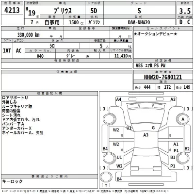 Toyota Prius  с аукциона в Японии