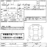 Suzuki ALTO лот № 1033 оценка   с аукциона в Японии 2