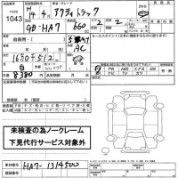 Honda ACTY TRUCK лот № 1043 оценка   с аукциона в Японии 2