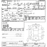 Subaru IMPREZA лот № 8492 оценка R  с аукциона в Японии 10