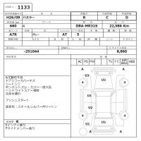 Suzuki HUSTLER лот № 1133 оценка R  с аукциона в Японии 6