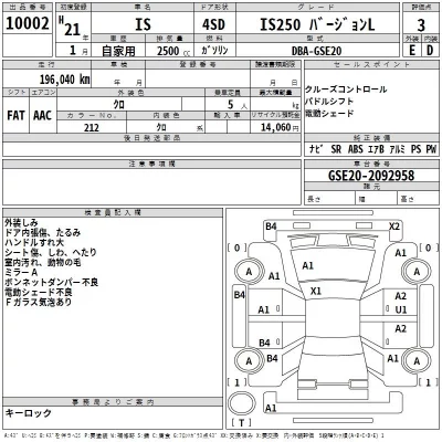 Lexus IS  с аукциона в Японии