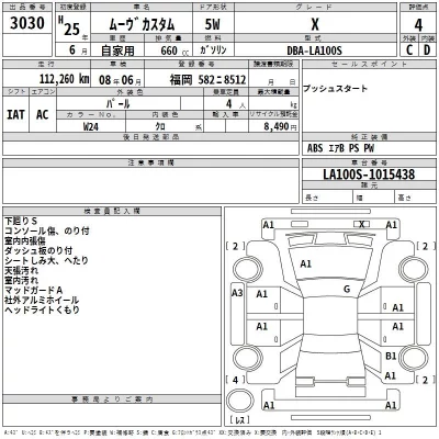 Daihatsu MOVE  с аукциона в Японии