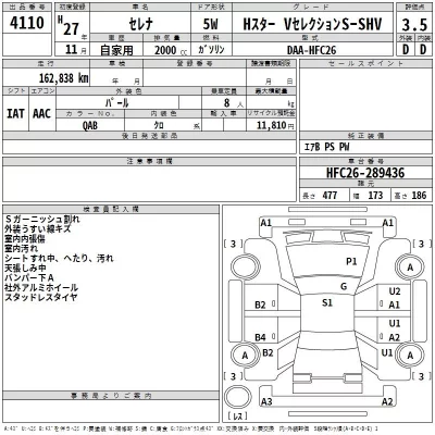 Nissan SERENA  с аукциона в Японии