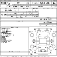 Subaru XV лот № 9034 оценка RA  с аукциона в Японии 2