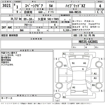 Suzuki SPACIA GEAR  с аукциона в Японии