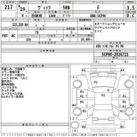 Toyota VITZ лот № 217 оценка 3.5  с аукциона в Японии 2