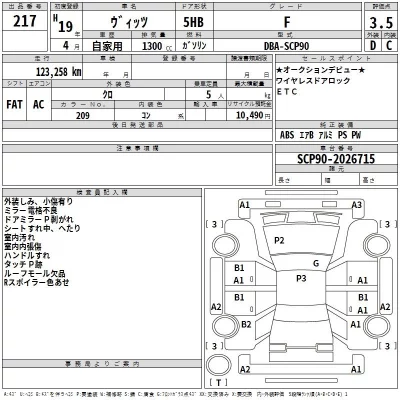 Toyota VITZ  с аукциона в Японии