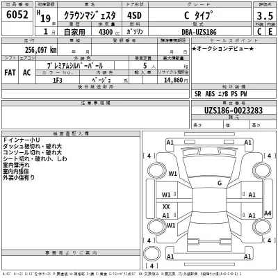 Toyota CROWN  с аукциона в Японии