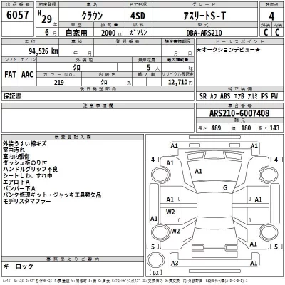 Toyota CROWN  с аукциона в Японии