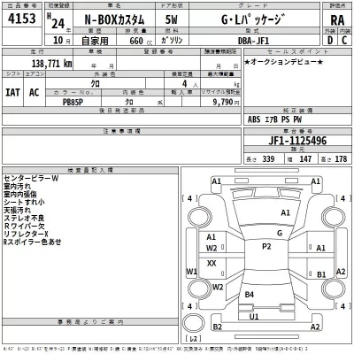 Honda N BOX  с аукциона в Японии