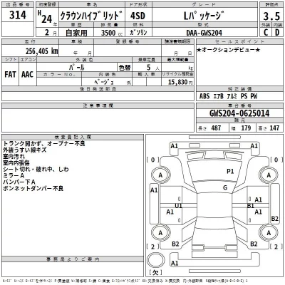 Toyota CROWN  с аукциона в Японии
