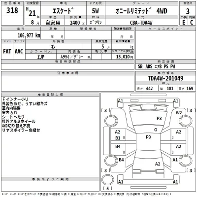 Suzuki ESCUDO  с аукциона в Японии