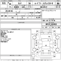 Nissan SERENA лот № 531 оценка RA  с аукциона в Японии 2