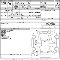 Subaru SAMBAR лот № 3794 оценка 4  с аукциона в Японии 2