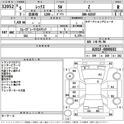 Subaru REX  с аукциона в Японии
