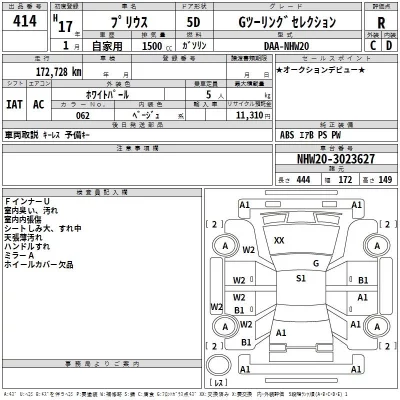 Toyota Prius  с аукциона в Японии