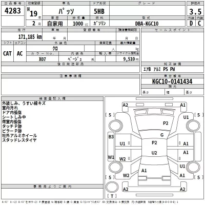 Toyota PASSO  с аукциона в Японии