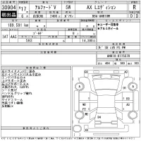Toyota ALPHARD лот № 30904 оценка R  с аукциона в Японии 11