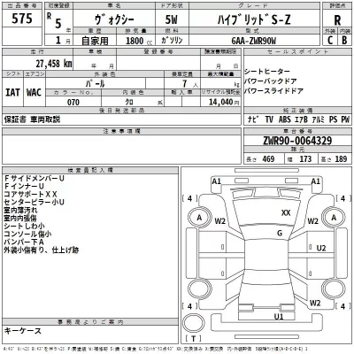 Toyota VOXY  с аукциона в Японии
