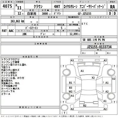 Toyota CROWN  с аукциона в Японии