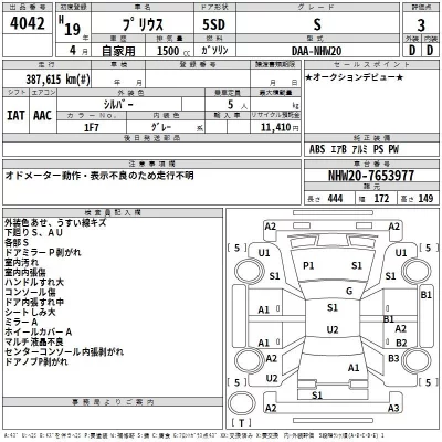 Toyota Prius  с аукциона в Японии