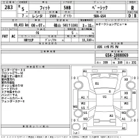 Honda FIT лот № 283 оценка R  с аукциона в Японии 2