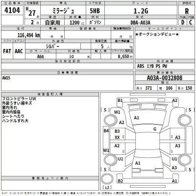 Mitsubishi MIRAGE  с аукциона в Японии