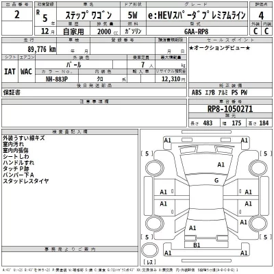 Honda STEP WAGON  с аукциона в Японии