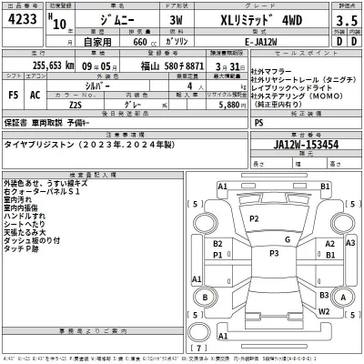 Suzuki JIMNY  с аукциона в Японии
