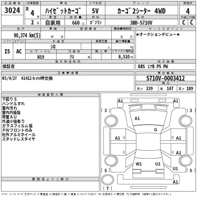 Daihatsu HIJET VAN  с аукциона в Японии