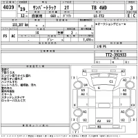 Subaru SAMBAR лот № 4039 оценка 3  с аукциона в Японии 2