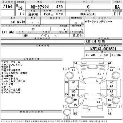 Toyota COROLLA AXIO  с аукциона в Японии