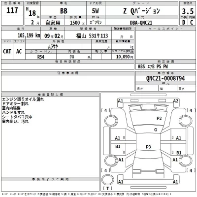 Toyota BB  с аукциона в Японии