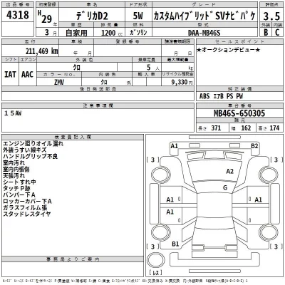 Mitsubishi DELICA D2  с аукциона в Японии