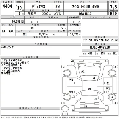 Nissan DUALIS  с аукциона в Японии