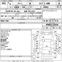 Nissan RASHEEN лот № 691 оценка R  с аукциона в Японии 2