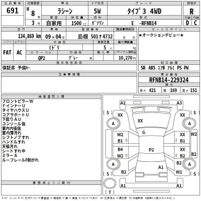 Nissan RASHEEN  с аукциона в Японии