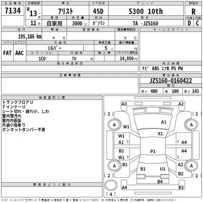 Toyota ARISTO  с аукциона в Японии