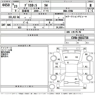 Mitsubishi DELICA D5  с аукциона в Японии