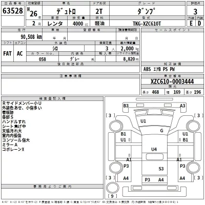 Hino DUTRO  с аукциона в Японии