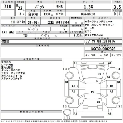 Toyota PASSO  с аукциона в Японии