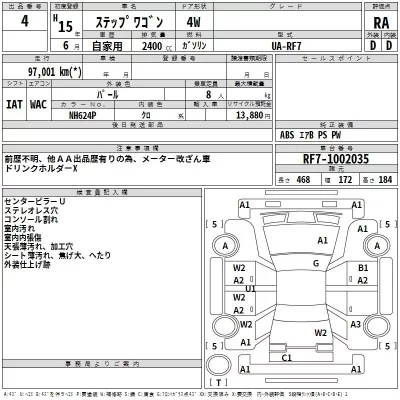 Honda STEP WAGON  с аукциона в Японии