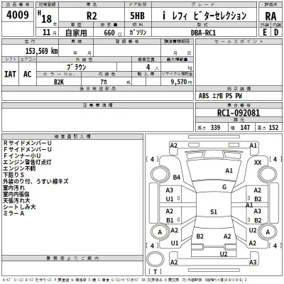 Subaru R2  с аукциона в Японии