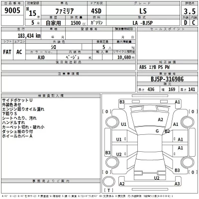 Mazda FAMILIA  с аукциона в Японии