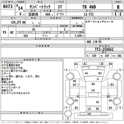 Subaru SAMBAR  с аукциона в Японии