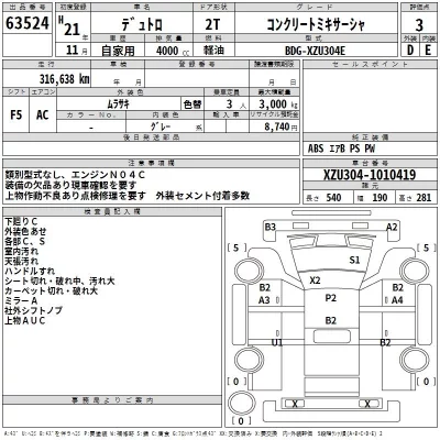 Hino DUTRO  с аукциона в Японии